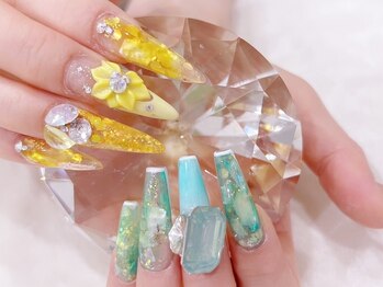 ネイルブラックシー デコ電ショップ クリスタルシー(BLACK SEA Shop Crystal Sea)/夏カラー
