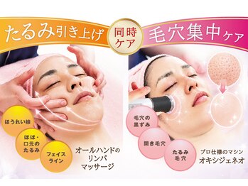 さくら 錦糸町パルコ店の写真/【たるみ毛穴×フェイスラインの引き上げを同時に◎】大人気!!炭酸ピーリング×凄腕リンパフェイシャル