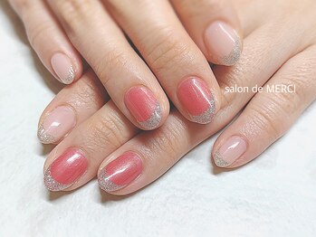 サロン ド メルシー(Salon de MERCI)/先端ラメフレンチ☆