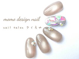 ビジュー埋尽くしキラキラネイル