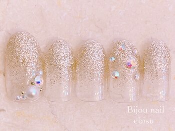 ビジュネイル(Bijou nail)/☆5980☆キラキラシルバー