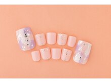 ヴァンネイル(VINGT NAIL nail&eye beauty)/ピンク×キラキラ