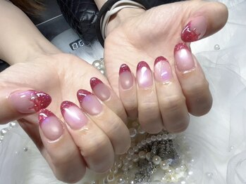 マイネイルプラス 野江内代(my nail plus)/マグネットにフラッシュフレンチ