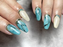 turquoise  nail
