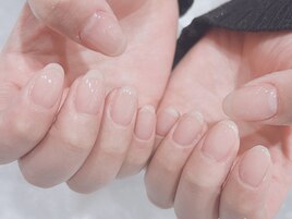 シアーカラーのワンカラーネイル