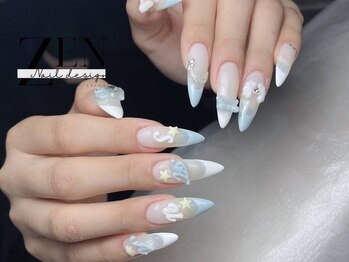 ゼン ネイル デザイン 池袋(ZEN NAIL DESIGN)/長さだしやり放題×つけ放題