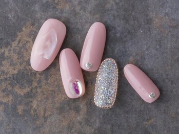 サンミーゴネイル 神戸店(Sunmego Nail)/オーロラハートキラキラネイル
