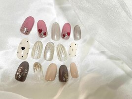 バレンタインネイル★￥8880