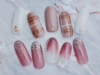 エヌフルール(N'Fleur)の写真/<パラジェル/シンプル定額コース◎>ワンカラー~デザインまで自分らしさを引き立てる仕上がりをご提案♪