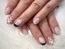 ドット×フレンチネイル☆SAYAKA