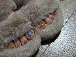 カラー風フラッシュネイル