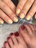 【同時施術】ハンド&フット♪各1色選べるワンカラー◆徹底ケア付き￥13000