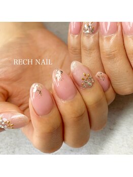 レッシュネイル サロンアンドスクール(RECH NAIL salon&school)/ピンク×キラキラ
