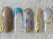 フリークネイル(FREAK Nail)/サンドおえかきフラワー ¥12000