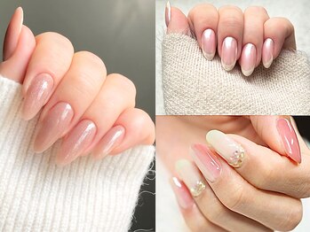 ナチュラ(natura)の写真/ウォーターケアで爪のキワまでしっかり塗れるから上品なオフィスネイルが一層映える♪