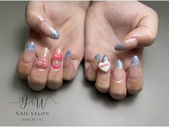 ユーネイル(YW nail)/定額デザインD＋パーツ料金