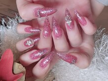 レアネイル 新宿(le'a nail)/ピンクラメワンカラー