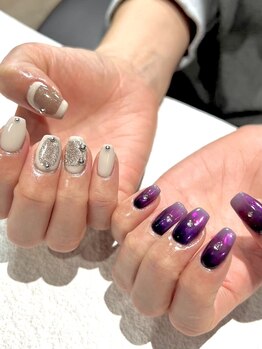 ララ 渋谷(LaLa)/チグハグネイル×持ち込み放題