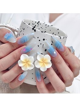 クイーンズビューティーサロン 新宿本店(Queen's beauty salon)/長さだし花ネイル パラジェル