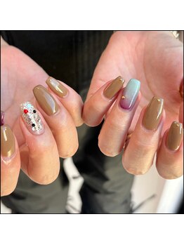 クララメイエキミュークス(CLALA Meieki μX)/名駅秋ネイル*ブラウン