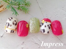 【ヒョウ柄ネイル】