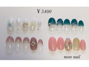 モアネイル(more nail)/8月定額デザイン￥5400