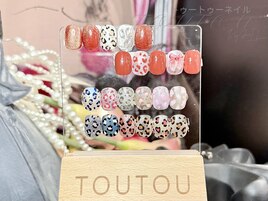 new デザイン、レオパードネイル