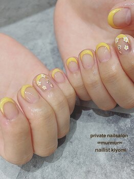 プライベート ネイルサロン マーマ(murmur)/フラワー×フレンチネイル