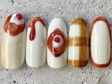 フリークネイル(FREAK Nail)/バレンタインプリンアート¥13500