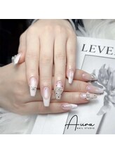 オーラネイル(Aura Nail)/クリアフラワー盛り