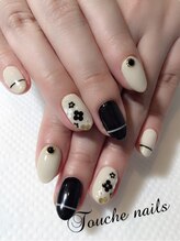 トゥーシェネイルズ(Touche'nails)/お客様ネイル　バイカラーネイル