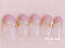 ビジュネイル(Bijou nail)/☆5980☆キラキラフレンチ