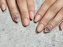 ヒールネイル(heal nail)/ピンクベージュ×cross～