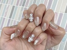 ネイル サヴォイ 本厚木店/マグネット×ドットクロム