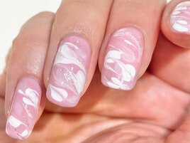 マーブル＋ラメ