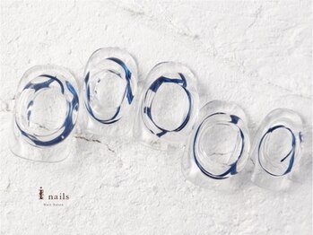 ジェミーネイル エビス(Jemiy nail ebisu)/クリアぷっくりワイヤー6980yen