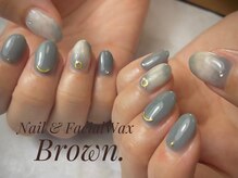 ブラウン(Brown.)/もやっとネイル