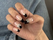 ジェミーネイル エビス(Jemiy nail ebisu)/シンプルフレンチリボン