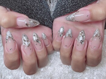 レアネイル 新宿(le'a nail)/シルバーラメデザイン