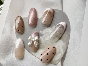ネイルアヴァンス 京橋店(Nail AVANCE.)/ピンクキラキラドット系ネイル☆