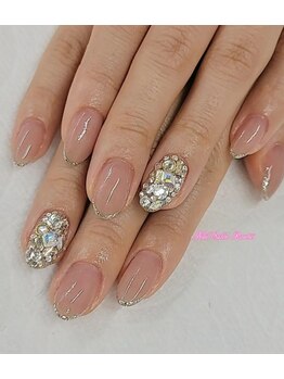 スワロ埋めつくしネイル