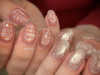 ルカ 原宿(lux)/アミアミぷっくりネイル