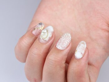 パップネイル(PAP NAIL)/レースローズ・フラワー