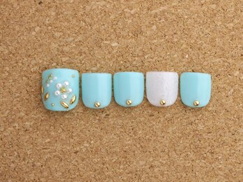 ネイルサロン ブランロール 白金店(Nail Salon Blanl'or)/FOOT ティファニーブルー¥8,760