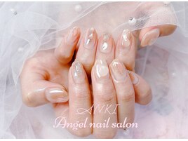 冬のぷっくりニュアンスネイル
