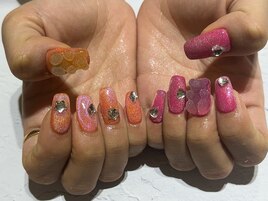 ハンド　グミカラフルネイル
