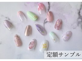 春ネイルフラワー×定額サンプル