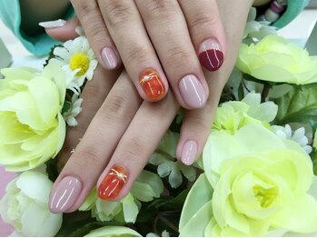 プルミエ ネイル(Premier Nail)/べっ甲ネイル☆ボルドー