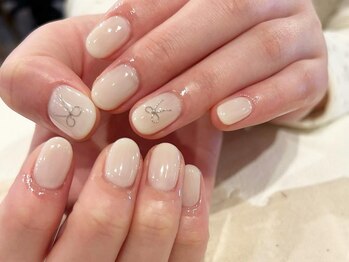 アイネイルズ 梅田店(I nails)/シンプルワイヤーリボン