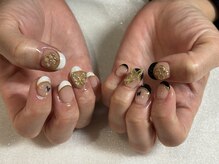 アルティノ ネイル ガーデン(altino nail garden)/フレンチ×蝶々